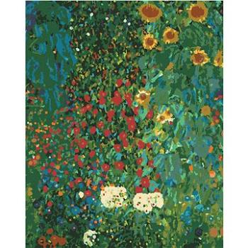 Diamondi - Diamantové malování - ZAHRADA SE SLUNEČNICEMI (G. KLIMT), 40x50 cm, Vypnuté plátno na rám (605456B)