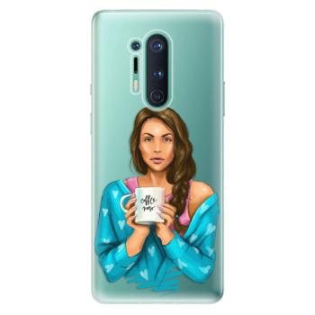 Odolné silikonové pouzdro iSaprio - Coffe Now - Brunette - OnePlus 8 Pro