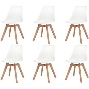 Jídelní židle 6 ks bílé umělá kůže (274850)
