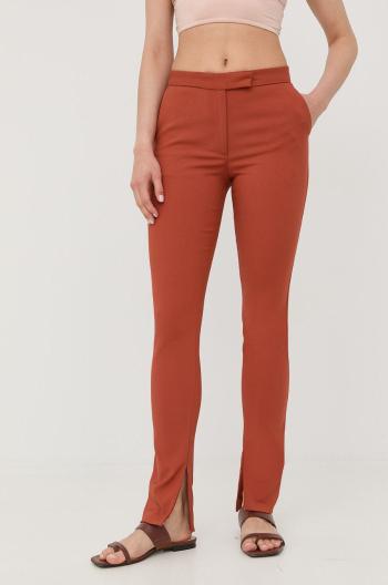 Kalhoty Tiger Of Sweden dámské, oranžová barva, fason cargo, high waist