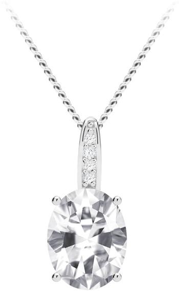 Preciosa Třpytivý stříbrný náhrdelník Tasmania s kubickou zirkonií Preciosa 5322 00 (řetízek, přívěsek)