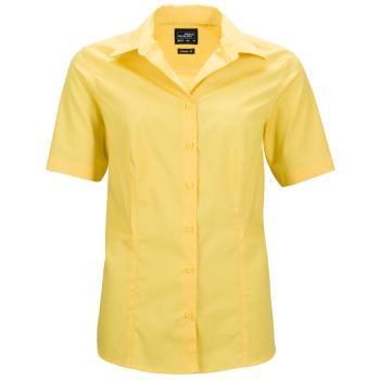 James & Nicholson Dámská košile s krátkým rukávem JN643 - Žlutá | M