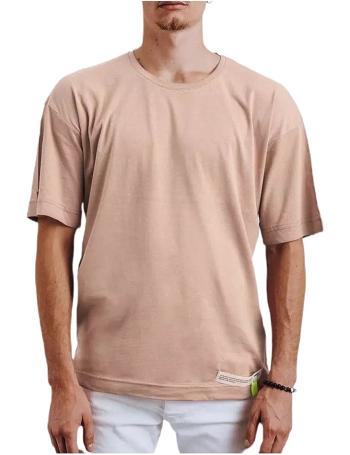 Světle hnědé pánské tričko s krátkým rukávem vel. XL