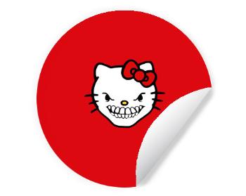Samolepky kruh Hell kitty