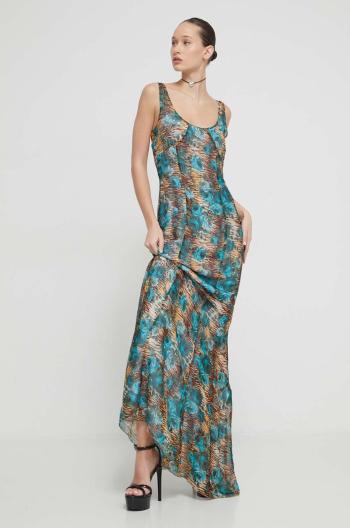 Hedvábné šaty Blugirl Blumarine maxi, RA4189.T3079