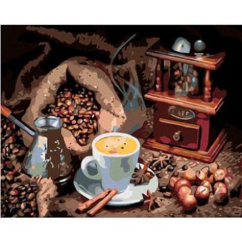 Malování podle čísel - Šálek kávy a kávová zrníčka (HRAmal00104nad)