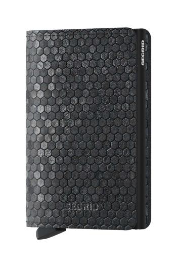 Kožená peněženka Secrid Slimwallet Hexagon Black černá barva