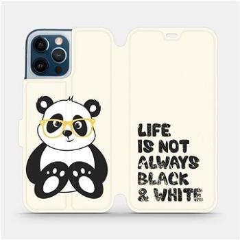 Flipové pouzdro na mobil Apple iPhone 12 Pro Max - M041S Panda - life is not always black and white (5903516376926)