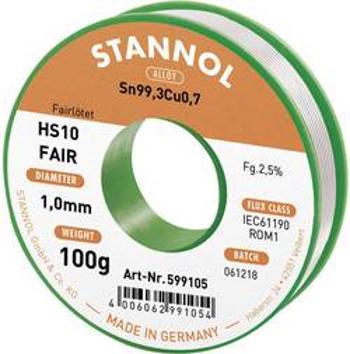 Pájecí cín Stannol HS10-Fair, cívka, 100 g, 1 mm