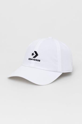 Čepice Converse bílá barva, s aplikací