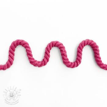 Bavlněná šňůra kroucená 8 mm fuchsia