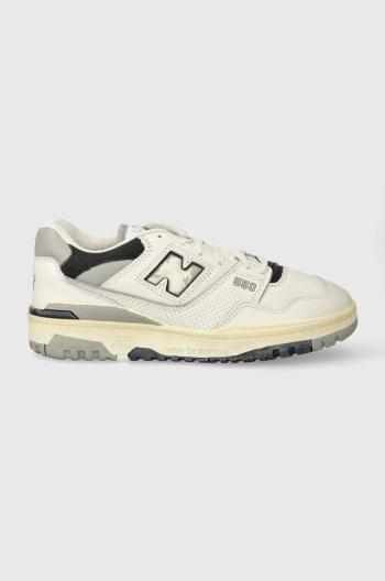 Kožené sneakers boty New Balance BB550VGB bílá barva, BB550VGB