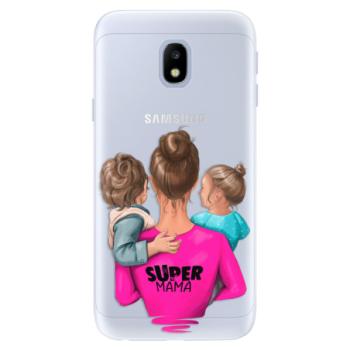 Silikonové pouzdro iSaprio - Super Mama - Boy and Girl - Samsung Galaxy J3 2017