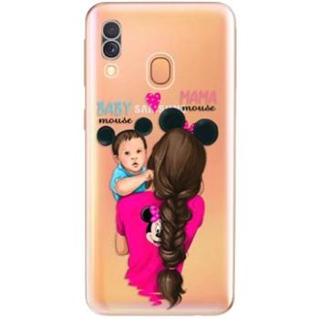 iSaprio Mama Mouse Brunette and Boy pro Samsung Galaxy A40 (mmbruboy-TPU2-A40)
