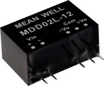 DC/DC měnič napětí, modul Mean Well MDD02L-12, 83 mA, 2 W, Počet výstupů 2 x