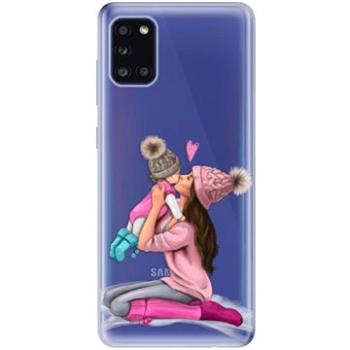iSaprio Kissing Mom - Brunette and Girl pro Samsung Galaxy A31 (kmbrugirl-TPU3_A31)