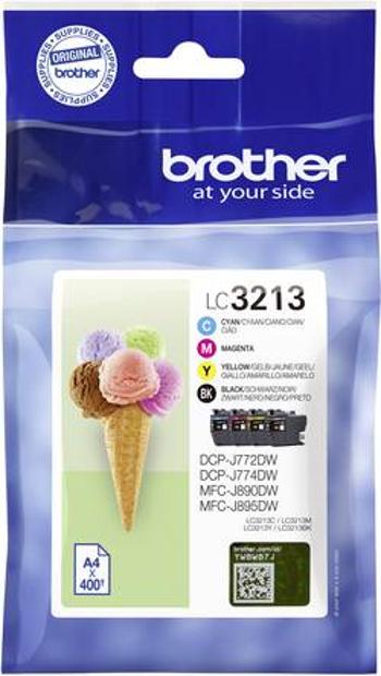 Brother Ink set LC-3213 VALDR originál azurová, purppurová, žlutá, černá LC3213VALDR