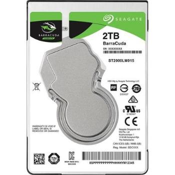 Seagate BarraCuda 2TB HDD / ST2000LM015/ Interní / 2,5" / 5400 rpm / SATA 6Gb/s / 128MB, ST2000LM015