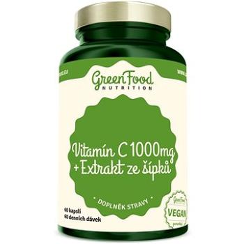 GreenFood Nutrition Vitamín C 1000mg + Extrakt ze šípků 60 kapslí (8594193923960)