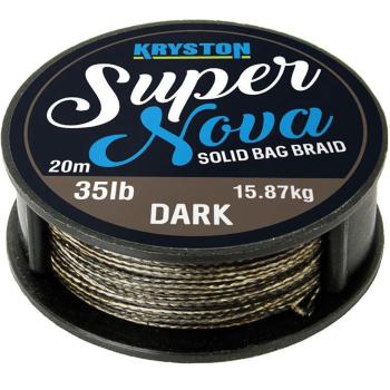 Kryston návazcová šňůrka super nova solid braid černá 20 m-nosnost 15 lb