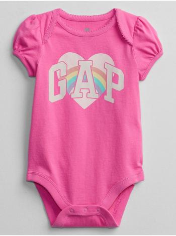 Růžové holčičí baby body GAP Logo v-g bf bs
