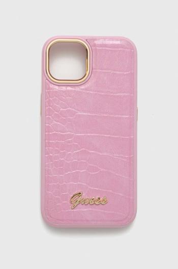 Obal na telefon Guess iPhone 14 6,1'' růžová barva