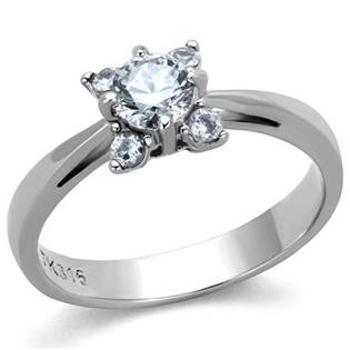 Šperky4U Ocelový prsten se zirkony - velikost 50 - OPR1641-50