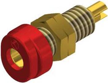 Laboratorní konektor Ø 4 mm SKS Hirschmann BUG 10 Au (930175701), zás. vest. vert., červ.