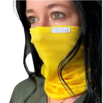 NANO šátek multifunkční s kapsou na filtr žlutá (NSsat052nad)