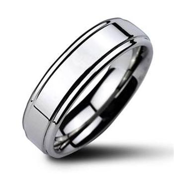 NUBIS® NWF1022 Pánský snubní prsten wolfram - velikost 64 - NWF1022-6-64