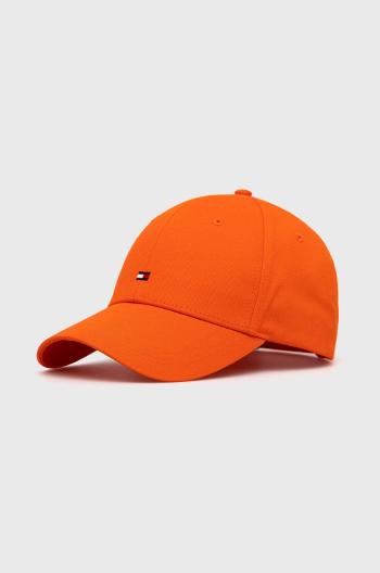 Čepice Tommy Hilfiger oranžová barva, hladká