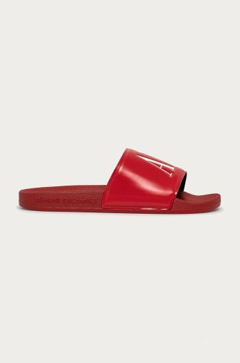 Pantofle Armani Exchange pánské, červená barva
