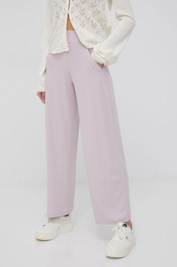 Kalhoty JDY dámské, fialová barva, střih culottes, high waist