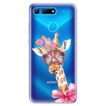 Odolné silikonové pouzdro iSaprio - Lady Giraffe - Huawei Honor View 20