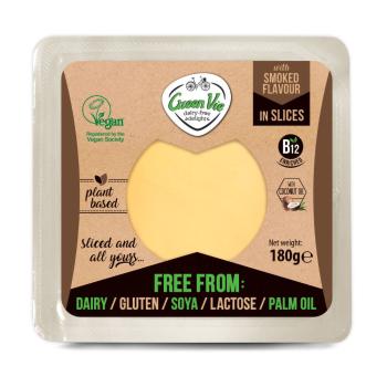 Veganská alternativa sýru uzená gouda plátky 180 g GREENVIE
