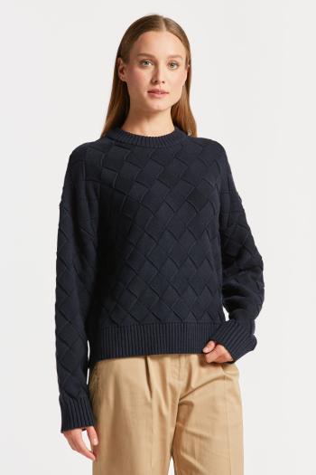 SVETR GANT D2. WEAVE KNIT C-NECK modrá L