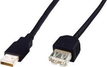 Kabel USB 2.0, USB A/USB zásuvka A, 5 m, Digitus