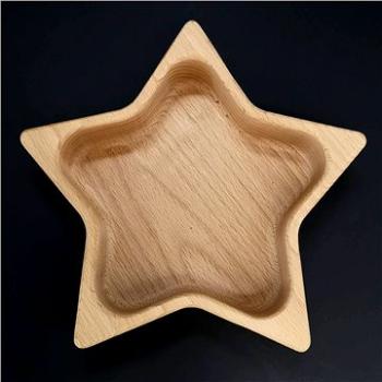 AMADEA Dřevěná miska ve tvaru hvězdy, masivní dřevo, rozměr 21x21x4,5 cm (30077-0B)