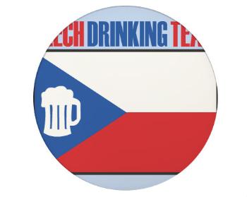 Tácek na nápoje kulatý Czech drinking team