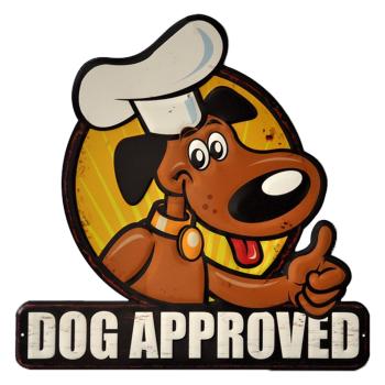 Kovová nástěnná cedule Dog Approved - 50*1*50 cm 6Y4894