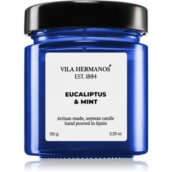 Vila Hermanos Apothecary Cobalt Blue Eucalyptus & Mint vonná svíčka 150 g