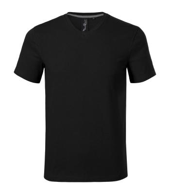 MALFINI Pánské tričko Action V-neck - Černá | M