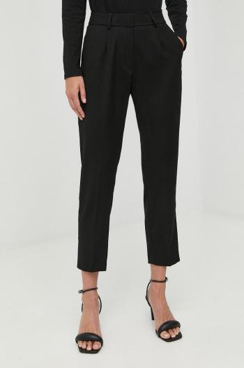 Kalhoty Silvian Heach dámské, černá barva, fason cargo, high waist