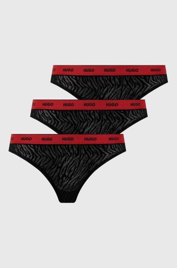 Tanga HUGO 3-pack černá barva, 50523829