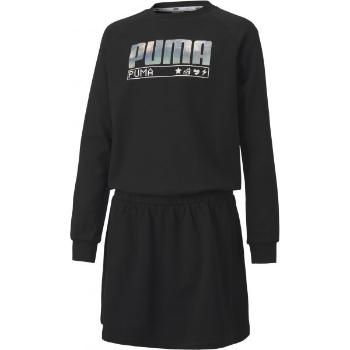 Puma ALPHA DRESS G Sportovní šaty, černá, velikost 140