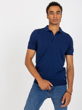 TMAVĚ MODRÁ PÁNSKÁ POLOKOŠILE -TKKR-Y22-0000002.57P-DARK BLUE Velikost: 2XL