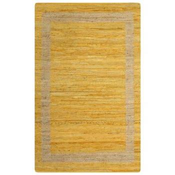 Ručně vyráběný koberec juta žlutý 80x160 cm (133731)