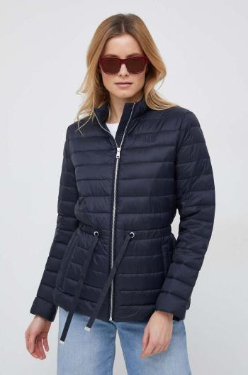 Péřová bunda Lauren Ralph Lauren dámská, tmavomodrá barva, přechodná