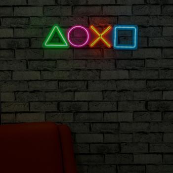 Světelná dekorace na zeď PlayStation