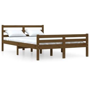 Rám postele medově hnědý masivní dřevo 120 × 200 cm, 814817 (814817)